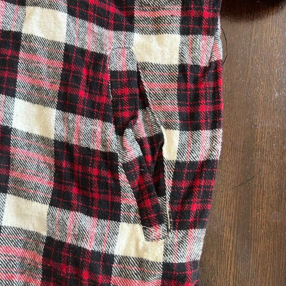 Vintage Casual Corner Plaid Hooded Quarter Zip Pullover Jacket Shacket Flannel L - Picture 6 of 9
